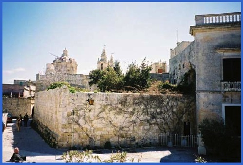 The walls and Cathedral in Mdina